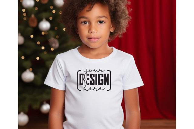 Christmas Cute Baby White T-Shirt Mockups SVG sublimationhouse29 