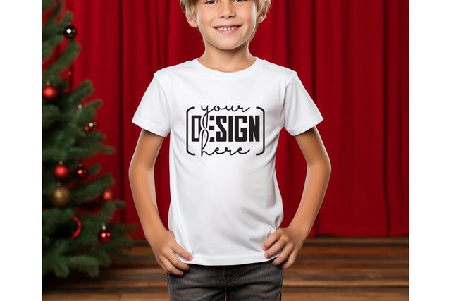 Christmas Cute Baby White T-Shirt Mockups SVG sublimationhouse29 