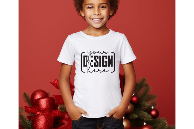 Christmas Cute Baby White T-Shirt Mockups SVG sublimationhouse29 