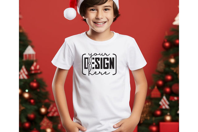Christmas Cute Baby White T-Shirt Mockups SVG sublimationhouse29 