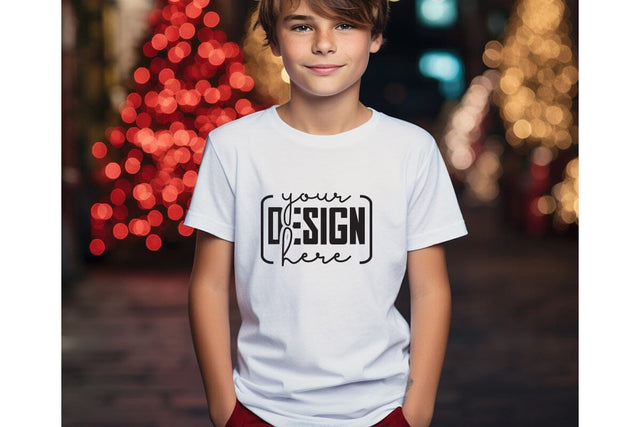 Christmas Cute Baby White T-Shirt Mockups SVG sublimationhouse29 