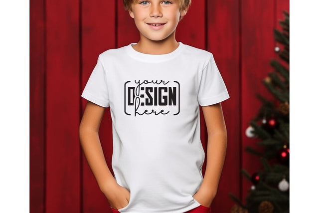 Christmas Cute Baby White T-Shirt Mockups SVG sublimationhouse29 