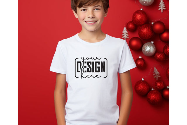 Christmas Cute Baby White T-Shirt Mockups SVG sublimationhouse29 