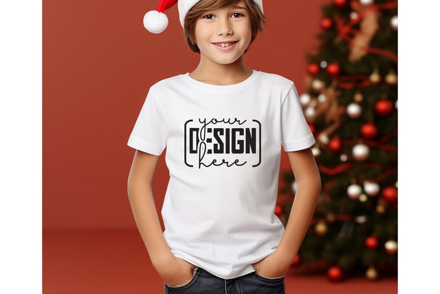 Christmas Cute Baby White T-Shirt Mockups SVG sublimationhouse29 