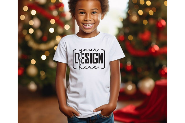 Christmas Cute Baby White T-Shirt Mockups SVG sublimationhouse29 