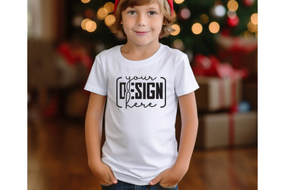 Christmas Cute Baby White T-Shirt Mockups SVG sublimationhouse29 