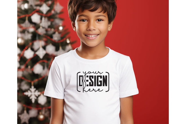 Christmas Cute Baby White T-Shirt Mockups SVG sublimationhouse29 