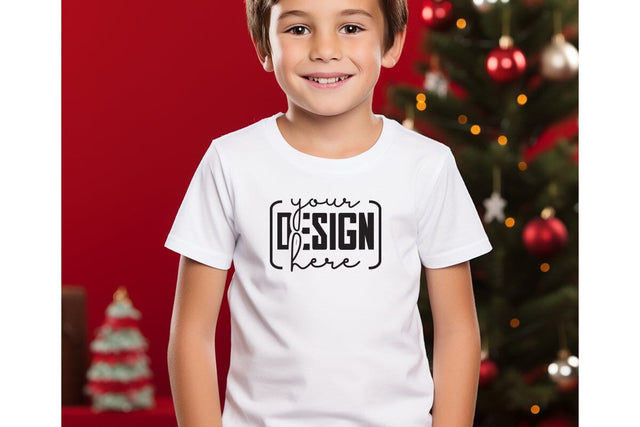 Christmas Cute Baby White T-Shirt Mockups SVG sublimationhouse29 