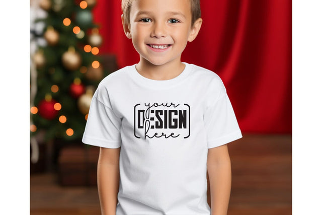 Christmas Cute Baby White T-Shirt Mockups SVG sublimationhouse29 