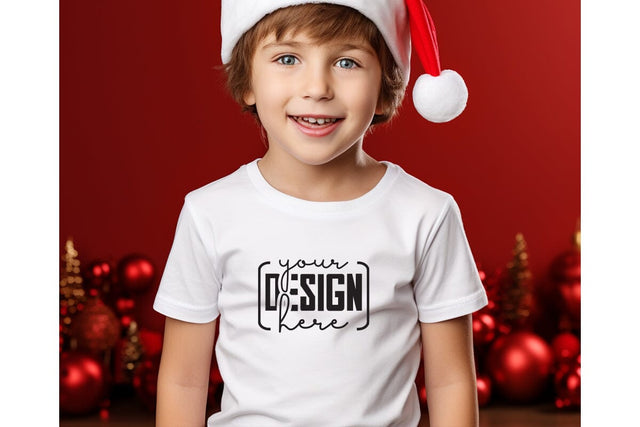Christmas Cute Baby White T-Shirt Mockups SVG sublimationhouse29 