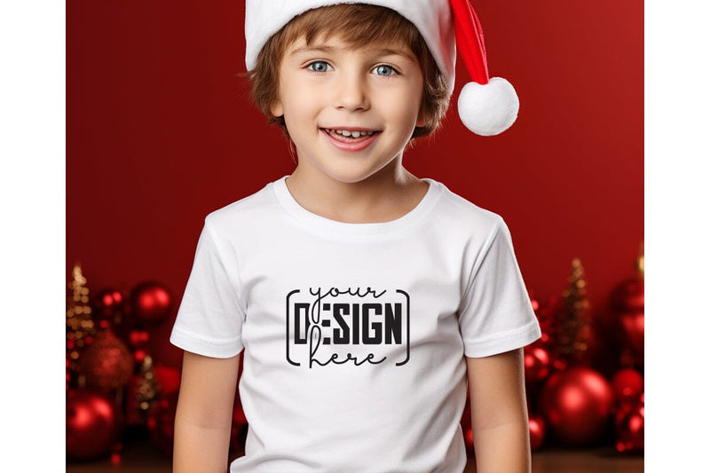 Christmas Cute Baby White T-Shirt Mockups SVG sublimationhouse29 