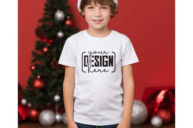 Christmas Cute Baby White T-Shirt Mockups SVG sublimationhouse29 
