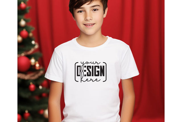 Christmas Cute Baby White T-Shirt Mockups SVG sublimationhouse29 