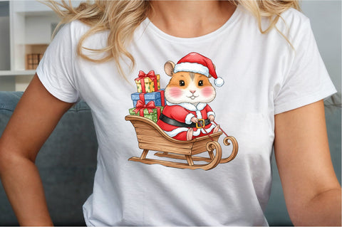 Christmas Cute mouse PNG Sublimation designartist 
