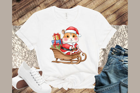 Christmas Cute mouse PNG Sublimation designartist 