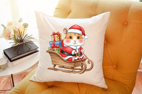 Christmas Cute mouse PNG Sublimation designartist 