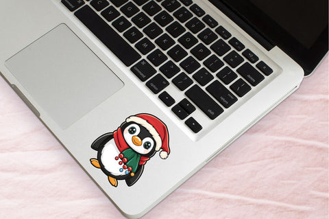 Christmas Cute Penguin Sticker Clipart Bundle Sublimation Regulrcrative 