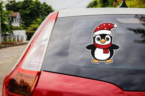 Christmas Cute Penguin Sticker Clipart Bundle Sublimation Regulrcrative 