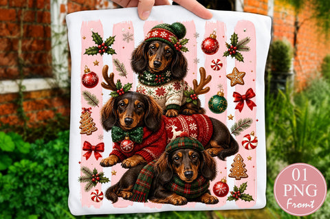Christmas Dachshund Dog PNG SVG nirmal108roy 