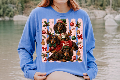 Christmas Dachshund Dog PNG SVG nirmal108roy 