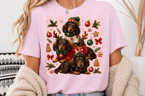 Christmas Dachshund Dog PNG SVG nirmal108roy 