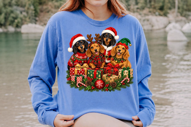 Christmas Dachshund Dogs PNG 1 Sublimation nirmal108roy 