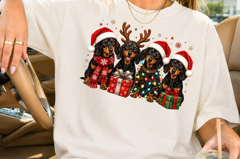 Christmas Dachshund Dogs PNG SVG nirmal108roy 