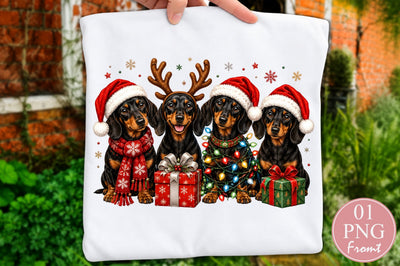 Christmas Dachshund Dogs PNG SVG nirmal108roy 