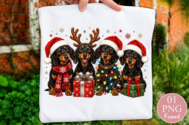 Christmas Dachshund Dogs PNG SVG nirmal108roy 