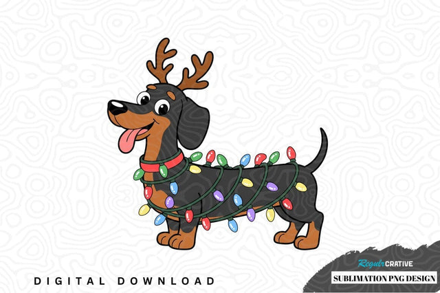 Christmas dachshund sublimation png design Sublimation Regulrcrative 