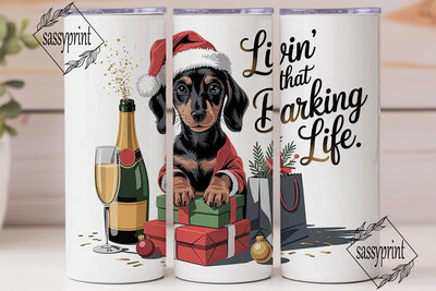 Christmas Dachshund Tumbler Wrap Sublimation sassyprint 