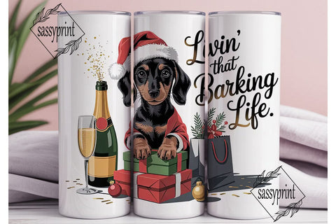 Christmas Dachshund Tumbler Wrap Sublimation sassyprint 