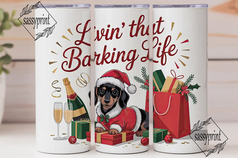 Christmas Dachshund Tumbler Wrap Sublimation sassyprint 