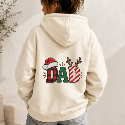 Christmas Dad Embroidery Design – Santa Hat Reindeer Antlers Holiday Machine Embroidery File Embroidery/Applique DESIGNS PatternFeed8 