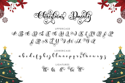 Christmas Dainty Font Prasetya Letter 
