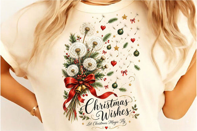 Christmas Dandelion Wishes Magic PNG Sublimation SVGista 