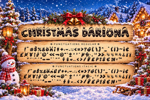 Christmas Dariona Font Prasetya Letter 