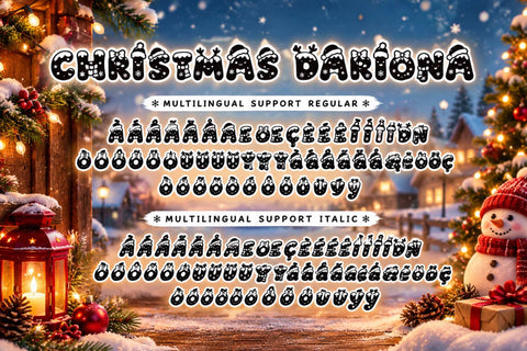 Christmas Dariona Font Prasetya Letter 