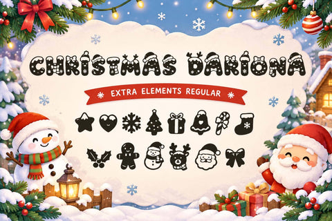 Christmas Dariona Font Prasetya Letter 