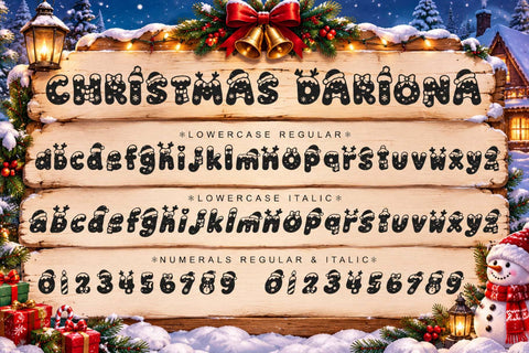 Christmas Dariona Font Prasetya Letter 