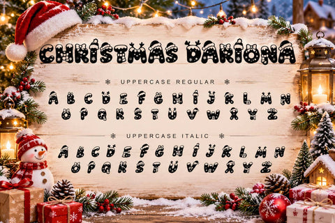 Christmas Dariona Font Prasetya Letter 