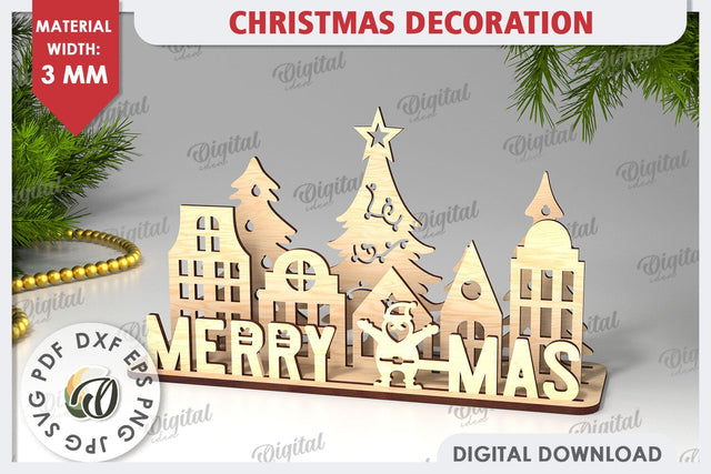 Christmas Decoration Laser Cut. Christmas Home Decor SVG SVG Evgenyia Guschina 