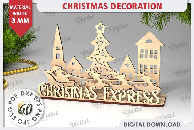 Christmas Decoration Laser Cut. Christmas Home Decor SVG SVG Evgenyia Guschina 