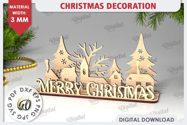 Christmas Decoration Laser Cut. Christmas Home Decor SVG SVG Evgenyia Guschina 