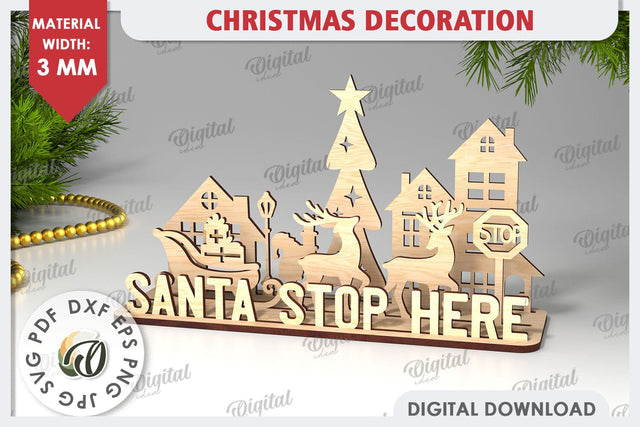 Christmas Decoration Laser Cut. Christmas Home Decor SVG SVG Evgenyia Guschina 