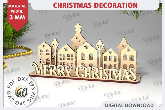Christmas Decoration Laser Cut. Christmas Home Decor SVG SVG Evgenyia Guschina 