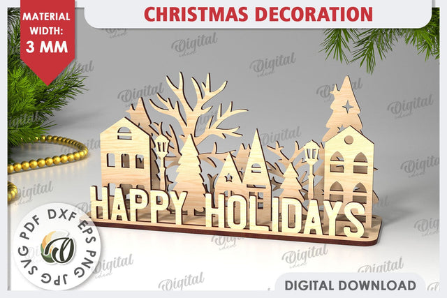 Christmas Decoration Laser Cut. Christmas Home Decor SVG SVG Evgenyia Guschina 