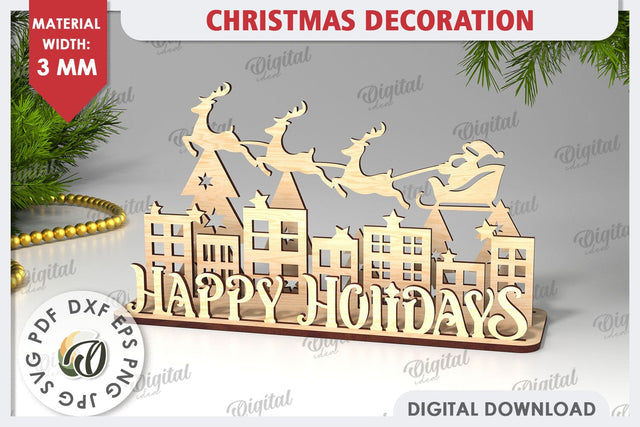 Christmas Decoration Laser Cut. Christmas Home Decor SVG SVG Evgenyia Guschina 