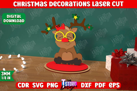 Christmas Decorations Bundle | Gift Idea | Decorative Figurine | Table Statuette | CNC Files SVG The T Store Design 
