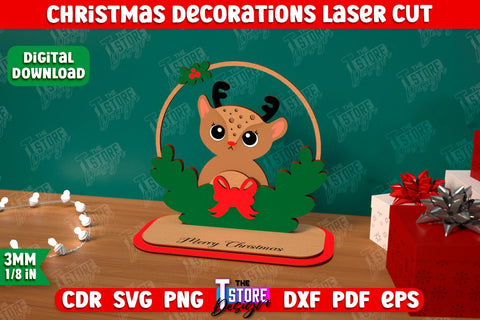 Christmas Decorations Bundle | Gift Idea | Decorative Figurine | Table Statuette | CNC Files SVG The T Store Design 